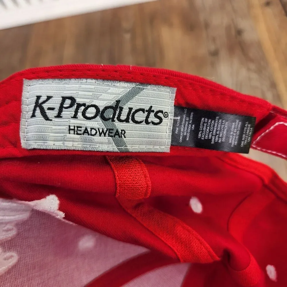 K-Products Coca-Cola Spell-Out Script Logo Dad Hat Red Soft Drink Baseball Cap